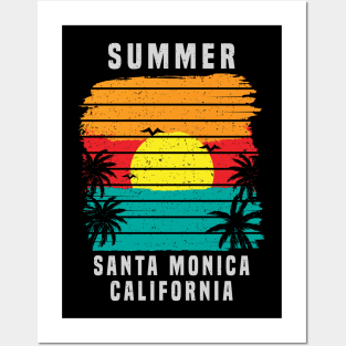 Summer Santa Monica California Posters and Art